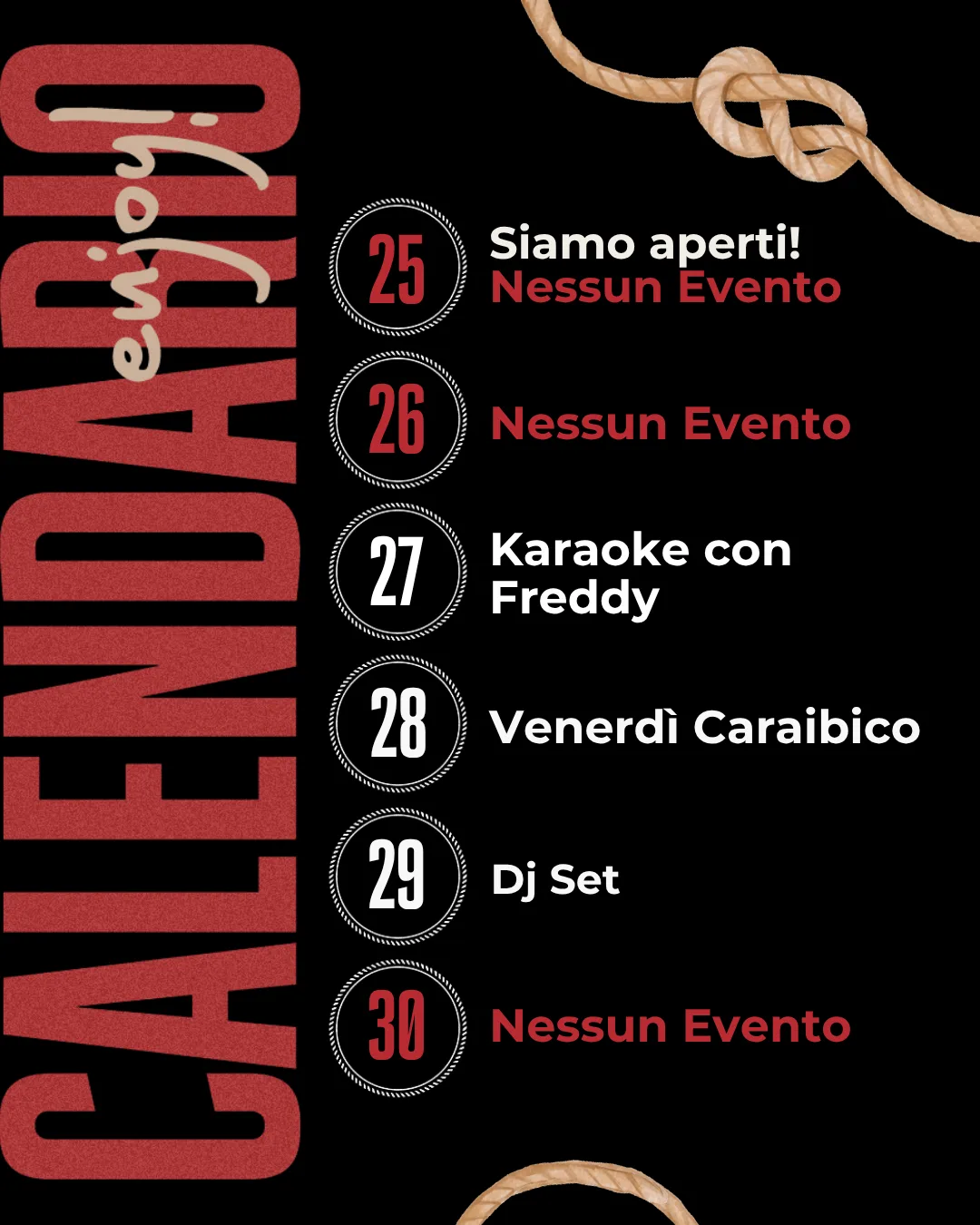 Eventi e avvisi settimanali