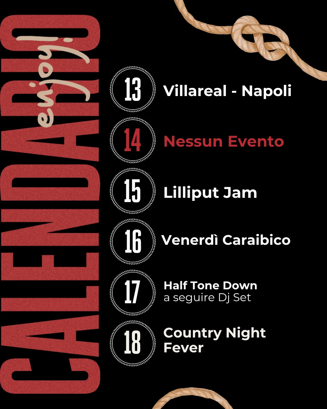 Eventi e avvisi settimanali